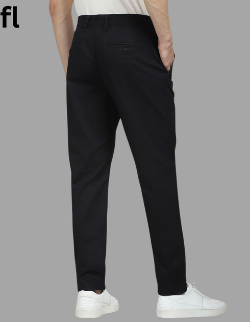 Black Cotton Pant Imported Stuff Smart Fit