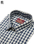 Blue and White FormalCheck Shirt Premium