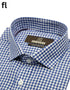 Blue Formal Check Shirt Premium