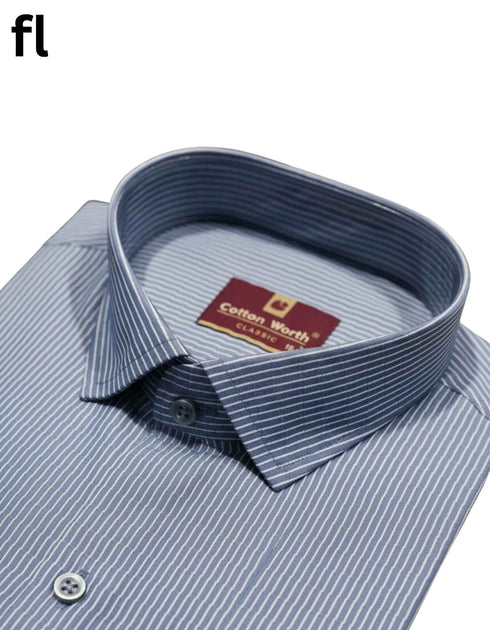 Blue Stripe Formal Shirt Premium