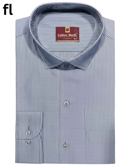 Blue Stripe Formal Shirt Premium