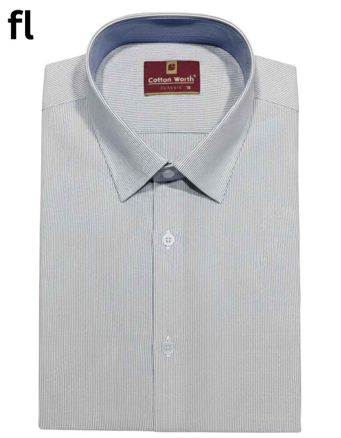 Blue Stripe Formal Shirt Premium