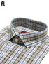 Brown and White Formal Check Shirt Premium