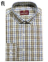Brown and White Formal Check Shirt Premium