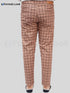 Brown Cotton Check Pant