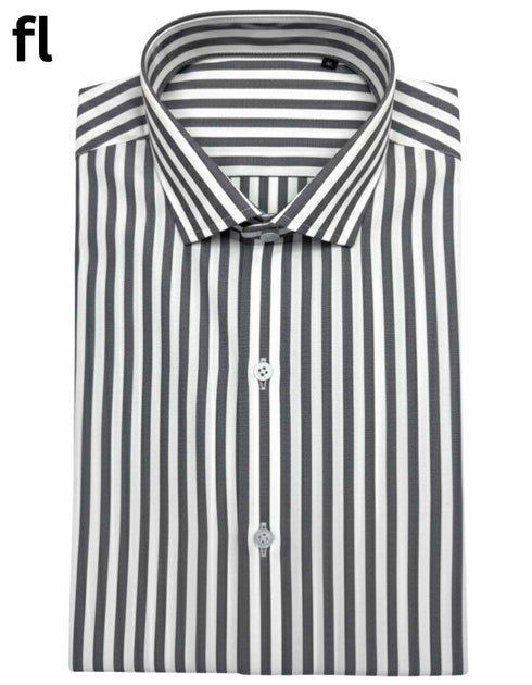 Grey Stripe Formal Shirt Premium