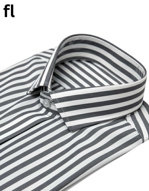 Grey Stripe Formal Shirt Premium