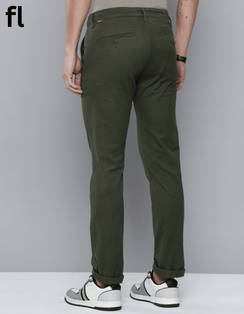 Green Cotton Pant Imported Stuff Smart Fit