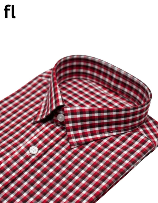 Red Check Formal Shirt Premium