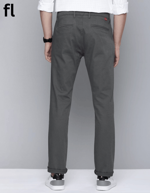 Dark Grey Cotton Pant Imported Stuff Smart Fit