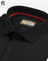 Black Formal Self Texture Shirt For Men's