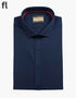 Navy Blue Formal Self Texture Shirt For Men's