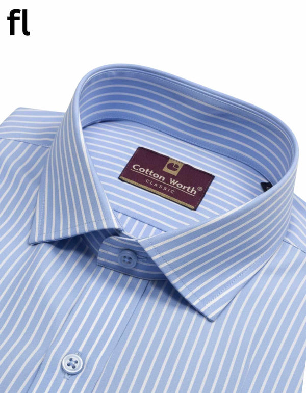 Sky Formal Check Shirt Premium