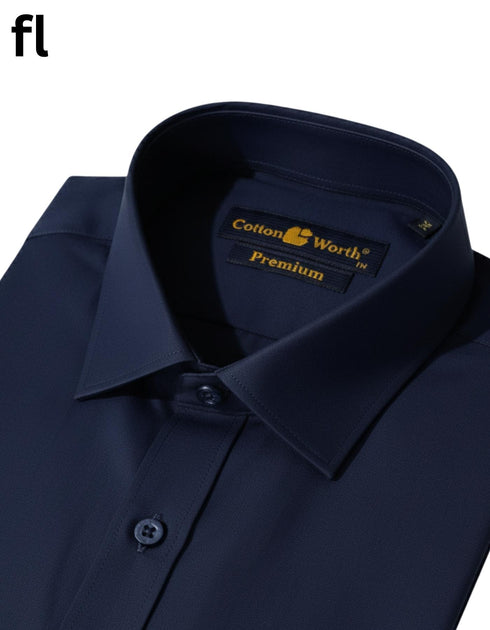 Navy Blue Formal Shirt Premium