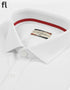 White Formal Self Texture Shirt For Men's