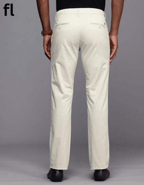 Off White Cotton Pant Imported Stuff Smart Fit