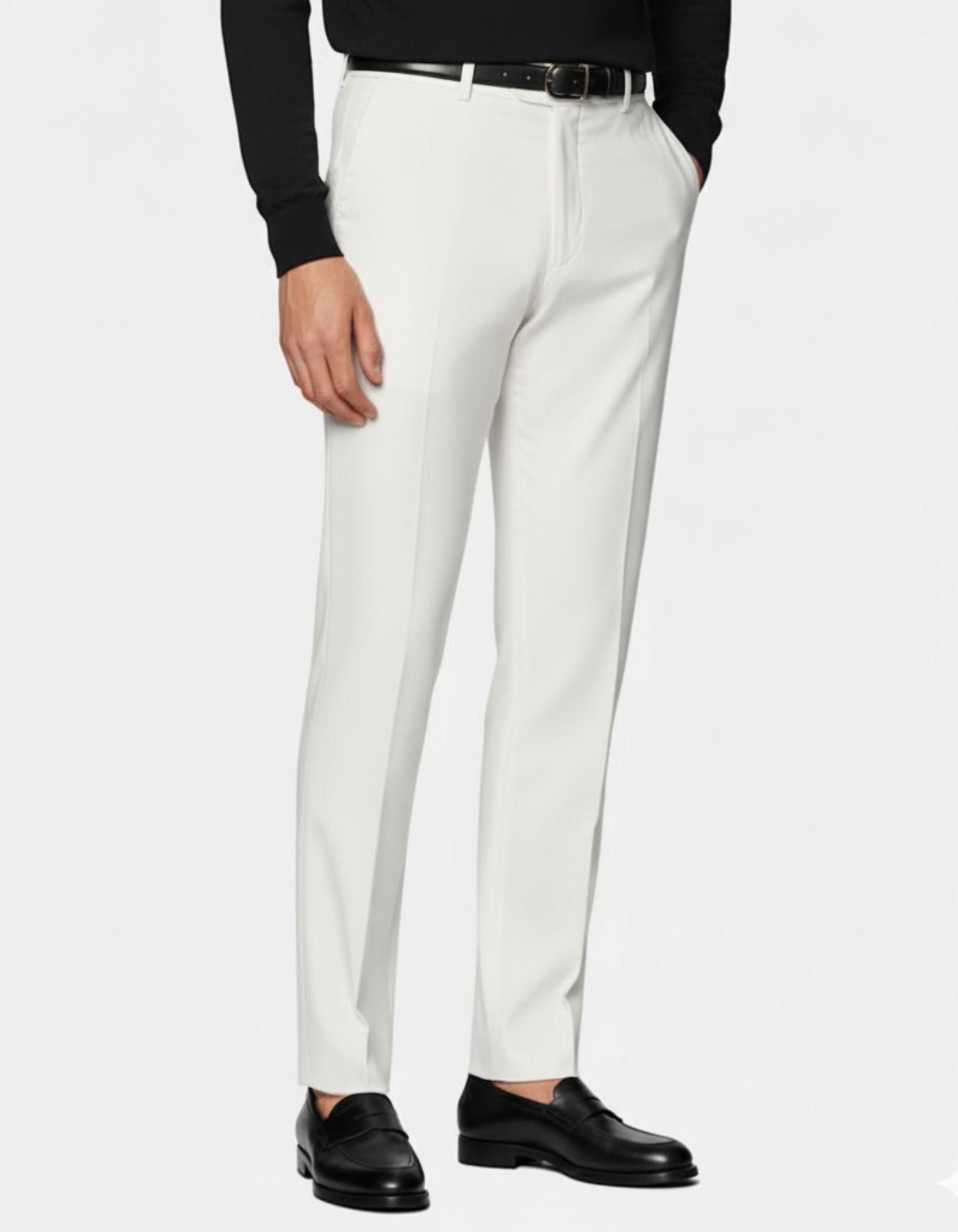 White Dress Pant Tropical Premium Stuff – Formals Looks
